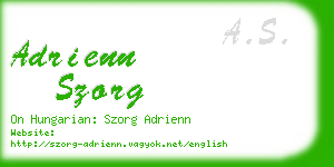 adrienn szorg business card